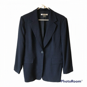 Blazer navy blue single button lined size 12P